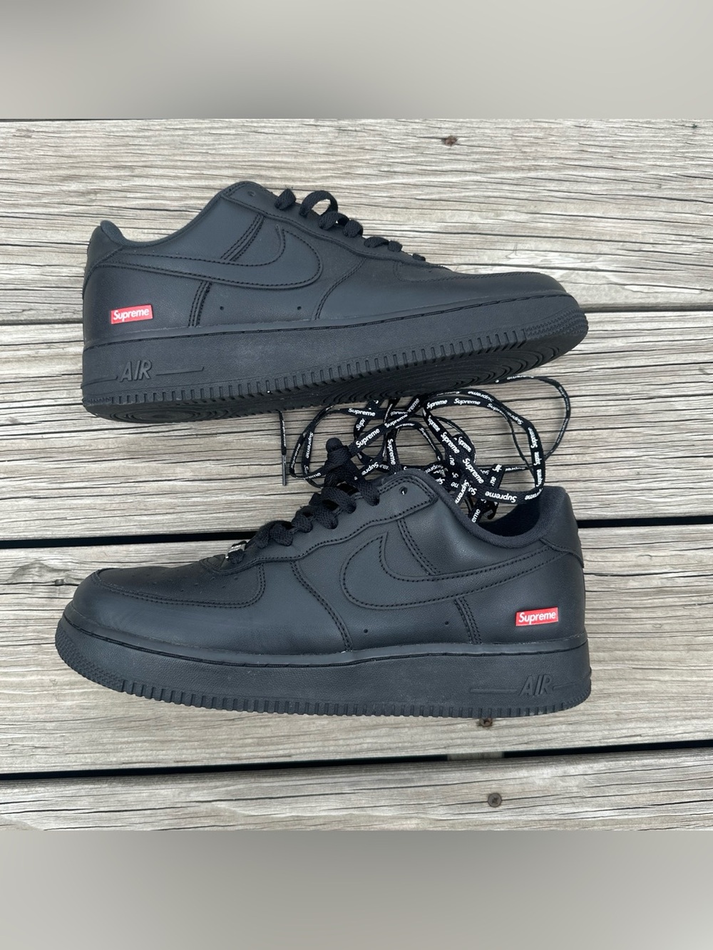 Supreme x Nike Air Force 1 Low 'Box Logo - Black' Men’s Size 10